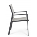 Krzesło ogrodowe Coria dark charcoal (jasne siedzisko) - 2