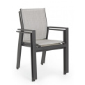 Krzesło ogrodowe Coria dark charcoal (jasne siedzisko) - 4