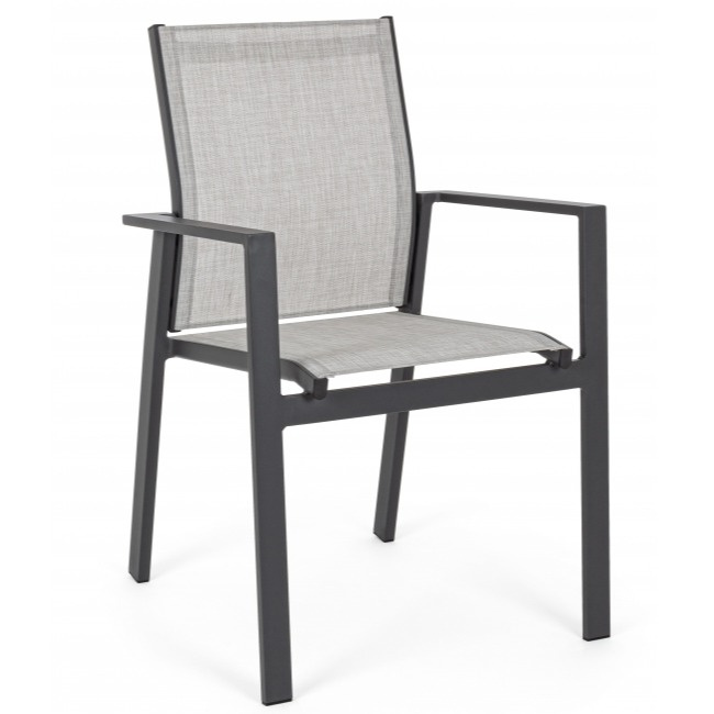 Krzesło ogrodowe Coria dark charcoal (jasne siedzisko)