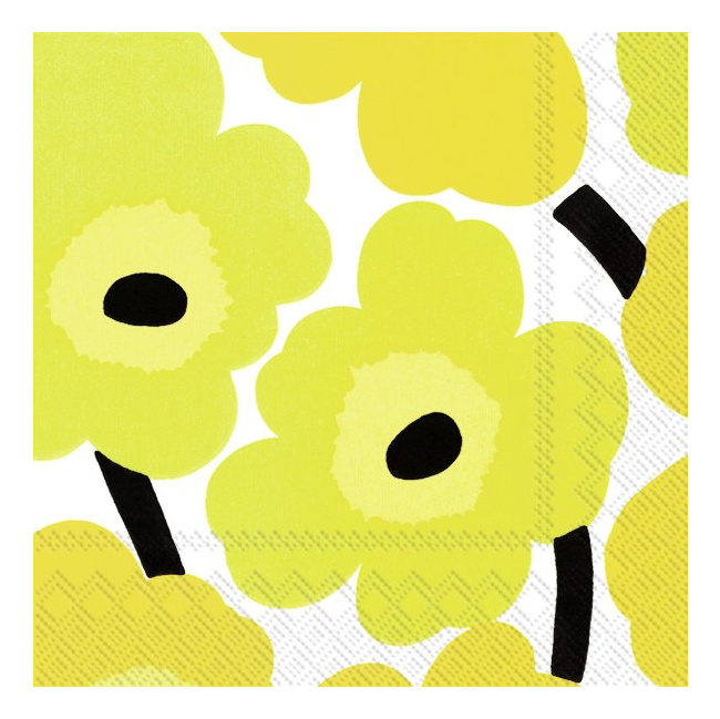 Serwetki 33cm Marimekko Unikko Yellow