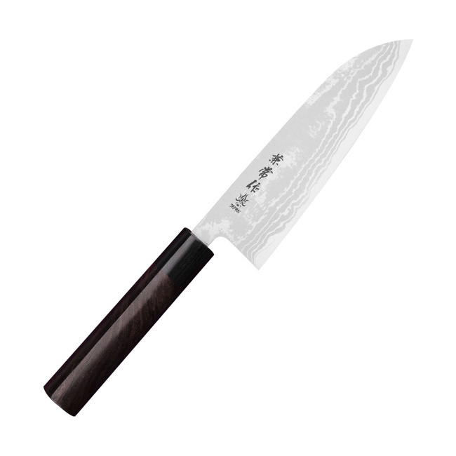 Nóż Santoku 16.5cm Zen-Bokashi Aogami