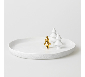 Talerz 35cm Trees Gold