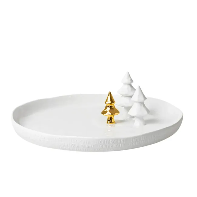 Talerz 35cm Trees Gold