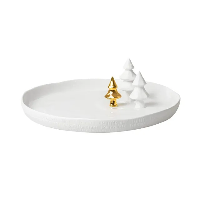 Talerz 35cm Trees Gold