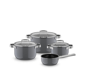 Zestaw garnków Fusiontec Mineral Pro - 7 elementów platinum