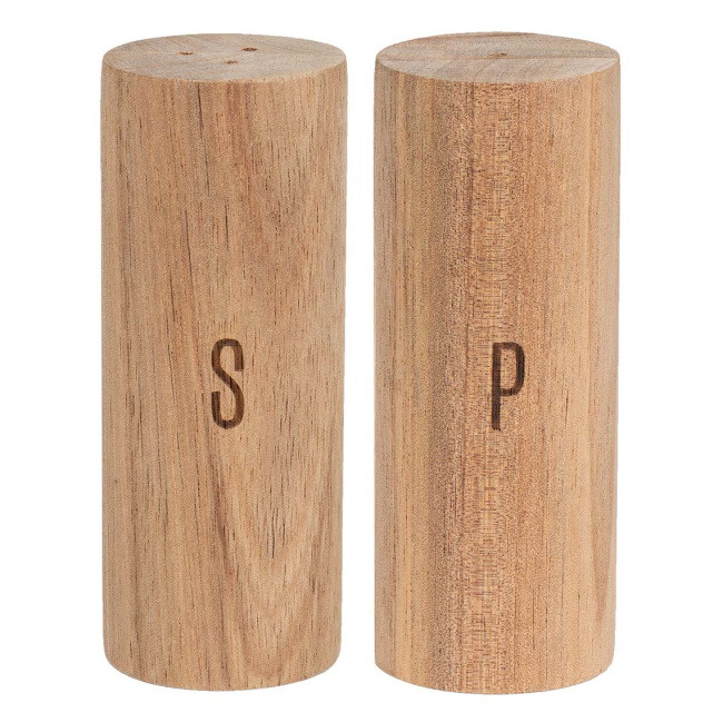 Komplet solniczka+pieprzniczka 4x10cm