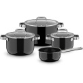 Zestaw garnków Fusiontec Mineral Pro - 7 elementów czarny