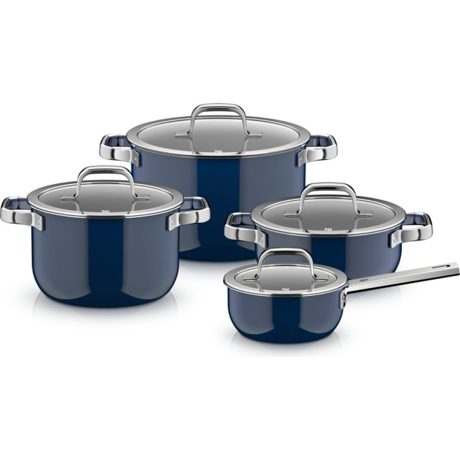Zestaw garnków Fusiontec Mineral Pro - 8 elementów granatowy
