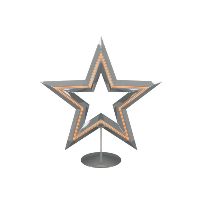 Lampa LED Gwiazda Freestar Chrome 30cm, 1.1W, 70lm, 1800K, akumulator wymienny +USB-C