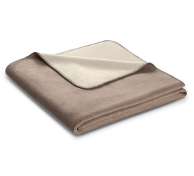 Koc 150x200cm beżowy dwustronny