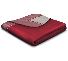 Koc 150x200cm czerwony we wzór