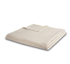 Koc 150x200cm wełniany beżowy