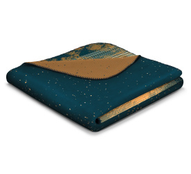 Pled 150x200cm we wzór kosmos