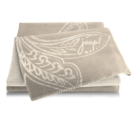 Koc 150x200cm beżowy we wzór