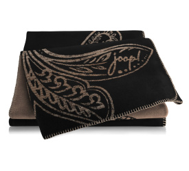 Koc 150x200cm czarny we wzór