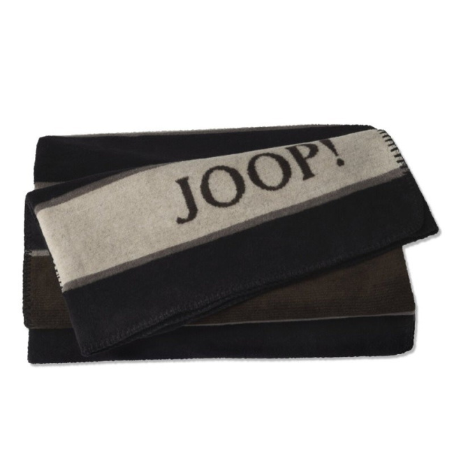 Koc 150x200cm w paski czarny