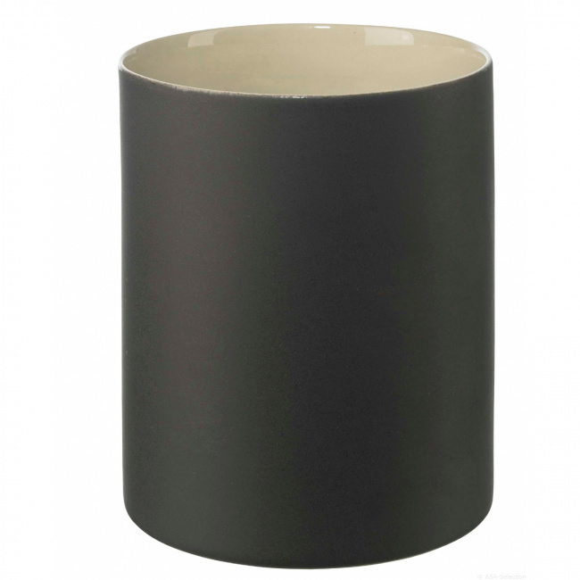 Dark Grey Matte Noma Vase 19cm - 1