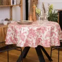 Obrus okrągły 150cm Pastorale Carmin bawełna powlekana - 4