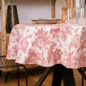 Obrus okrągły 150cm Pastorale Carmin bawełna powlekana - 3