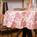 Obrus okrągły 150cm Pastorale Carmin bawełna powlekana - 3
