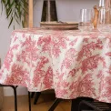 Obrus okrągły 150cm Pastorale Carmin bawełna powlekana - 2