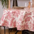 Obrus okrągły 150cm Pastorale Carmin bawełna powlekana - 4