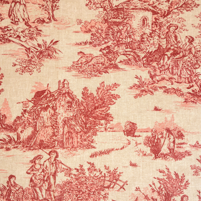 Obrus 150x150cm Pastorale Carmin bawełna powlekana