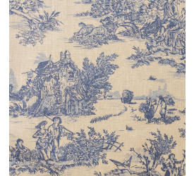 Obrus 200x150cm Pastorale Navy bawełna powlekana