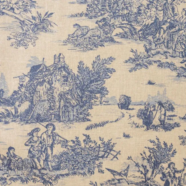 Obrus 250x150cm Pastorale Navy bawełna powlekana