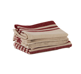 Komplet 3 ręczników kuchennych 70x50cm Prunelle Rouge