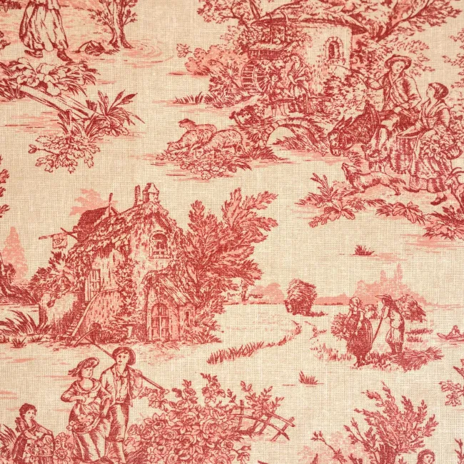 Obrus 300x150cm Pastorale Carmin bawełna powlekana