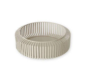 Misa dekoracyjna okrągła beżowa 24x9cm