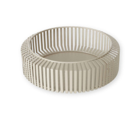 Misa dekoracyjna okrągła beżowa 30x10cm