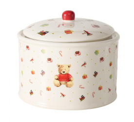 Pojemnik ceramiczny 2L okrągły z misiem 18x15cm