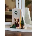 Figurka aniołek przy drzwiach LED szara 25.4x23x11.3cm - 4