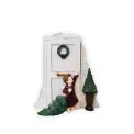 Figurka aniołek przy drzwiach LED czerwona 25.4x23x11.3cm