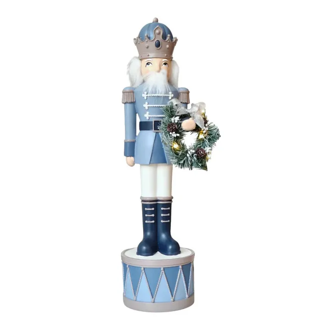 Figurka dziadek do orzechów LED niebieski 59.3x19cm