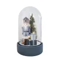 Figurka dziadek do orzechów pod kloszem niebieska LED 29.2x18cm - 1