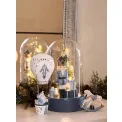Figurka dziadek do orzechów pod kloszem niebieska LED 29.2x18cm - 2