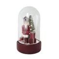 Figurka dziadek do orzechów pod kloszem czerwona LED 29.2x18cm - 1