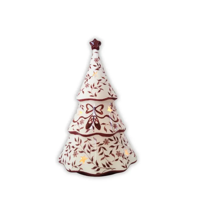 Dekoracja choinka lampka LED czerwona 26.6x6.8cm
