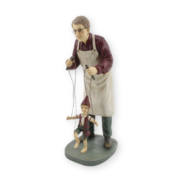 Figurka dziadek z marionetką 35.7x15.6x13.5cm