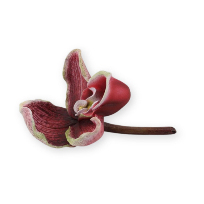 Dekracja kwiat orchidea czerwona 20.3x13.7x9.6cm