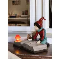 Dekoracja elf czytający książkę LED czerwona 18.6x16.6x14.3cm - 3