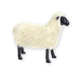 Dekoracja figurka owcy ze sztucznym futrem 72.5x82x29cm