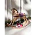 Dekoracja figurka koń na biegunach czerwony 28x35x8.2cm - 2