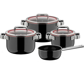 Zestaw garnków Fusiontec Function Pro - 7 elementów czarny