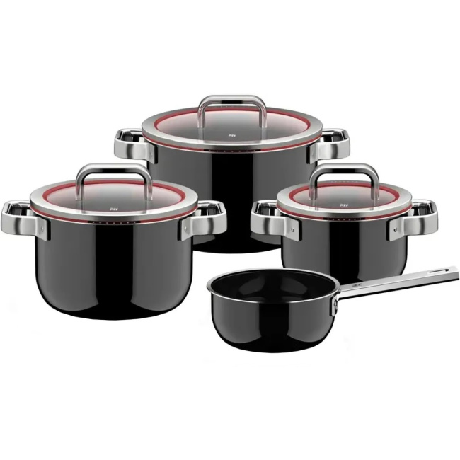 Zestaw garnków Fusiontec Function Pro - 7 elementów czarny