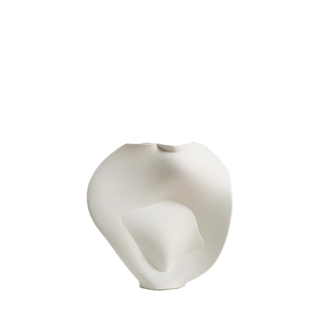 Wazon Heart 38.5x37.5x14cm salt white