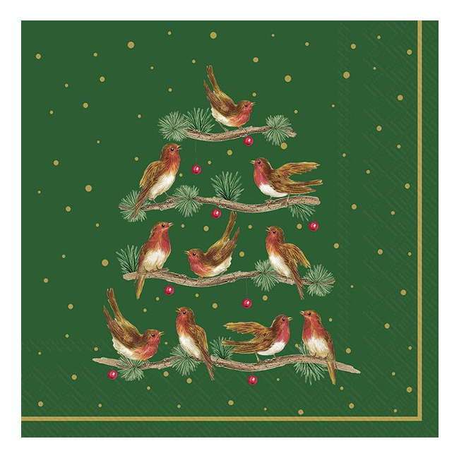 Serwetki 25cm Let's sing together green 20szt.